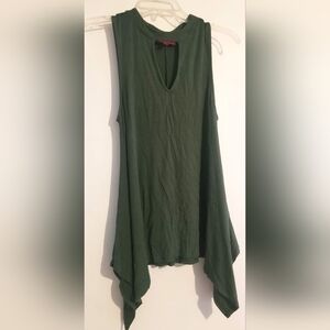 Jennifer Lopez Asymmetrical Green Tank Top